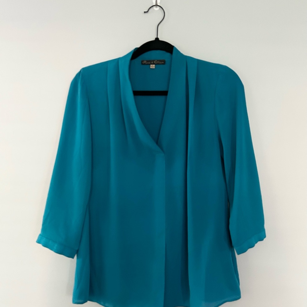 Chic Teal Women's Blouse